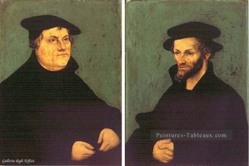  art Peintre - Portraits de Martin Luther et Philipp Melanchthon Renaissance Lucas Cranach l’Ancien